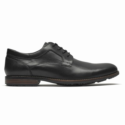 Sapatos Oxfords Rockport Dustyn Plain Toe Homem Pretas PT-15396